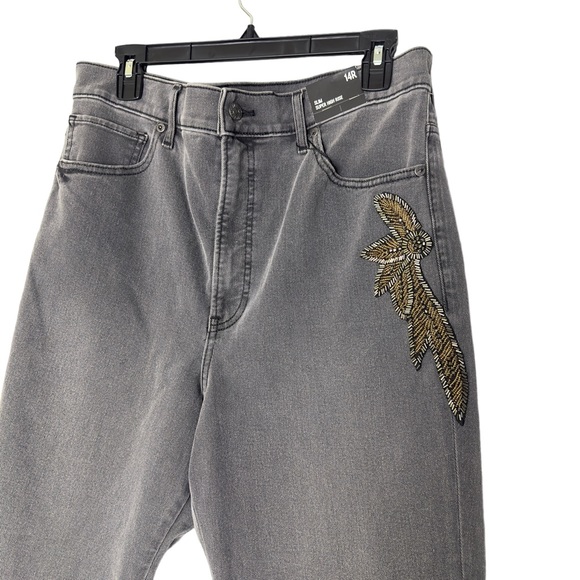 EXPRESS SLIM SUPER HIGH RISE STRETCH JEANS SIZE 14 - Picture 7 of 11